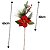 Galho Flor Bico de Papagaio Natal Vermelho Decorado Pinhas Naturais e Berries 40cm - Magizi - Imagem 6