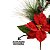 Galho Flor Bico de Papagaio Natal Vermelho Decorado Pinhas Naturais e Berries 40cm - Magizi - Imagem 5