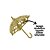 Kit 4 Enfeites Árvore Natal Mini Guarda Chuva Arabesco Glitter Dourado 12cm - Magizi - Imagem 2