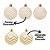 Jogo 5 Bolas Natal Mista Decoradas Branco e Dourado Glitter 6cm - Magizi - Imagem 3