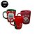 Jogo 3 Canecas Cerâmica Decorada Natal Vintage Premium 330ml - Magizi - Imagem 4