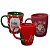 Jogo 3 Canecas Cerâmica Decorada Natal Vintage Premium 330ml - Magizi - Imagem 1