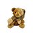 Urso Pelúcia Pendente Natal Gorrinho e Cachecol Crochê Bege 13cm - Magizi - Imagem 1