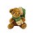 Urso Pelúcia Pendente Natal Gorrinho e Cachecol Crochê Verde 13cm - Magizi - Imagem 1