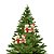 Casal Ursinho Pelúcia Pendente Natal Creme Roupa Vermelha Listrada 10cm - Magizi - Imagem 4
