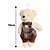 Ursinho Pelúcia Pendente Natal Menino Roupa Xadrez 15cm - Magizi - Imagem 4