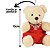 Urso Pelúcia Pendente Natal Creme Roupa Vermelha e Gravata Listrada 10cm - Magizi - Imagem 6