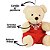 Urso Pelúcia Pendente Natal Creme Roupa Vermelha e Gravata Listrada 10cm - Magizi - Imagem 5