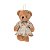 Ursinho Pelúcia Pendente Natal Menina Roupa Florida 13cm - Magizi - Imagem 1