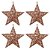 Kit 4 Estrelas Decorativas Natal Glitter Vazado Rosê Gold 18cm - Magizi - Imagem 1