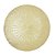 Lugar Americano Redondo Trama Tipo Palha Dourado Pvc 38cm - Magizi - Imagem 1