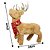 Rena Decorativa Natal Pelúcia Prime Marrom Claro Cachecol Crochê 37cm - Master Christmas - Imagem 3