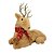 Rena Deitada Decorativa Natal Pelúcia Prime Marrom Claro Cachecol 25cm - Master Christmas - Imagem 1