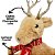 Rena Deitada Decorativa Natal Pelúcia Prime Marrom Claro Cachecol 25cm - Master Christmas - Imagem 3