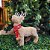Jogo Rena Decor Natal Pelúcia Deitada e Em Pé Marrom Claro Cachecol Crochê 37cm - Master Christmas - Imagem 7