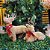 Jogo Rena Decor Natal Pelúcia Deitada e Em Pé Marrom Claro Cachecol Crochê 37cm - Master Christmas - Imagem 2