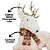 Rena Deitada Decorativa Natal Pelúcia Prime Creme Cachecol Rosê 25cm - Master Christmas - Imagem 3