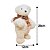 Jogo Renas e Urso Decorativo Natal Pelúcia Creme Cachecol Crochê Rosê 37cm - Master Christmas - Imagem 9