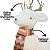Jogo Renas e Urso Decorativo Natal Pelúcia Creme Cachecol Crochê Rosê 37cm - Master Christmas - Imagem 7