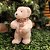 Urso Decorativo Pelúcia Natal Creme Cachecol Crochê Rosê 26cm - Master Christmas - Imagem 2