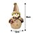 Boneco de Neve Decorativo Natal Pelúcia Marrom Claro Gravata e Luvas Xadrez 30cm - Master Christmas - Imagem 4