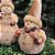 Boneco de Neve Decorativo Natal Pelúcia Marrom Claro Gravata e Luvas Xadrez 30cm - Master Christmas - Imagem 3