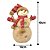 Jogo Rena e Boneco de Neve Decor Natal Pelúcia Marrom Claro Cachecol Crochê - Master Christmas - Imagem 6
