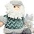 Jogo Papai Noel e Boneco de Neve Pelúcia Decorativo Base Madeira Saco Presentes Azul e Cinza 23cm - Imagem 8