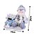 Boneco de Neve Pelúcia Decorativo Base Madeira Saco Presentes Decorado Verde e Cinza 23cm - Master Christmas - Imagem 4