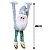 Papai Noel Dependurado Pelúcia Natal Peso nas Mãos Decora Prateleira 48cm - Art Christmas - Imagem 4