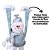 Boneco de Neve Dependurado Pelúcia Natal Peso nas Mãos Decora Prateleira 48cm - Art Christmas - Imagem 4