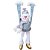 Boneco de Neve Dependurado Pelúcia Natal Peso nas Mãos Decora Prateleira 48cm - Art Christmas - Imagem 1