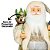 Papai Noel Decorativo Casaco Crochê Rústico Mini Pinheiro e Saco de Presentes 30cm - Magizi - Imagem 3