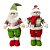 Jogo Papai Noel e Boneco de Neve Em Pé Pelúcia Funny Tricot Verde e Vermelho 40cm - Magizi - Imagem 1