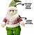 Papai Noel Em Pé Pelúcia Funny Tricot Verde e Vermelho 40cm - Magizi - Imagem 3
