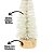 Mini Pinheiro Decorativo Branco Base Tronco Madeira 16cm - Art Christmas - Imagem 3