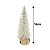 Mini Pinheiro Decorativo Branco Base Tronco Madeira 16cm - Art Christmas - Imagem 4
