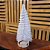 Mini Pinheiro Decorativo Branco Base Tronco Madeira 16cm - Art Christmas - Imagem 2