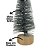 Mini Pinheiro Decorativo Prata Base Tronco Madeira 16cm - Art Christmas - Imagem 3