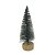 Mini Pinheiro Decorativo Prata Base Tronco Madeira 16cm - Art Christmas - Imagem 1