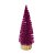 Mini Árvore Natal Enfeite de Mesa Violeta Base Tronco Madeira 16cm - Art Christmas - Imagem 1