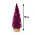 Mini Árvore Natal Enfeite de Mesa Violeta Base Tronco Madeira 16cm - Art Christmas - Imagem 4