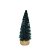 Mini Pinheiro Decorativo Verde Base Tronco Madeira 16cm - Art Christmas - Imagem 1