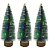 Kit 3 Mini Pinheiro Iluminado Led Color Base Tronco Madeira 25cm - Art Christmas - Imagem 1