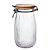 Pote Vidro Hermético Versalhes Tampa Bambu Trava Prime 1700ml - Lehaví - Imagem 1