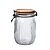 Pote Vidro Hermético Versalhes Tampa Bambu Trava Prime 1200ml - Lehaví - Imagem 1