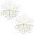Jogo 2 Flocos de Neve Decorativo 3D Glitter Brilho Branco 30x30cm - Nataluz - Imagem 1
