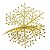 Jogo 4 Flocos de Neve Decorativo 3D Glitter Brilho Dourado 25x25cm - Nataluz - Imagem 4