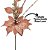 Kit 2 Galhos Natal Flor Bico de Papagaio Veludo Rosa Texturizado Luxo 30cm - Magizi - Imagem 3