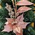 Galho Natal Flor Bico de Papagaio Veludo Rosa Texturizado Luxo 30cm - Magizi - Imagem 2